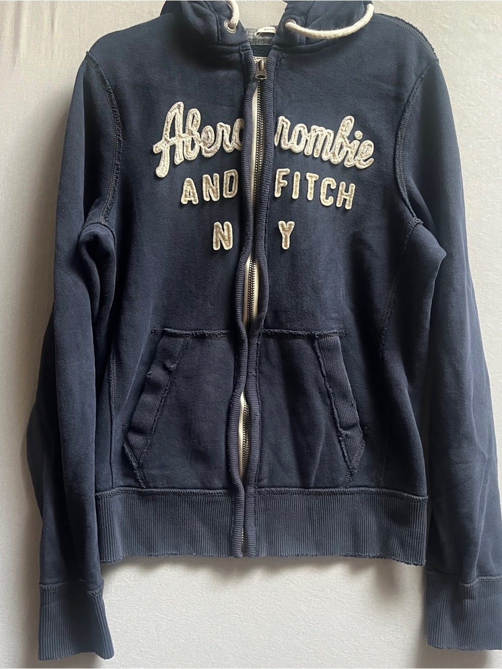 Abercrombie Fitch Muscle Full Zip Distressed Utility Hoodie M